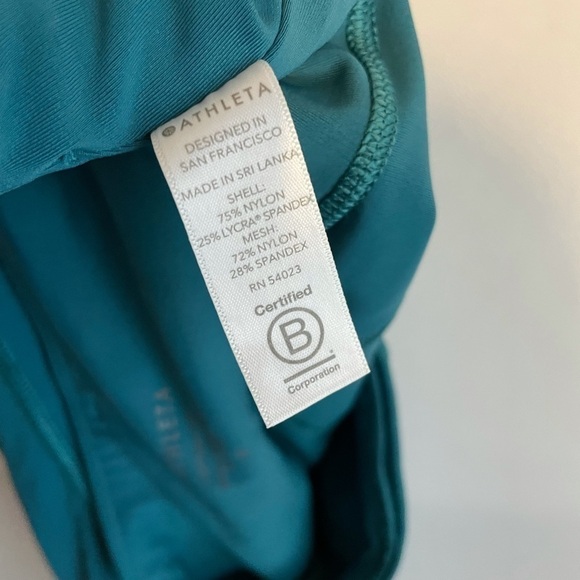 ATHLETA Lightning Capri Tight Leggings small Teal Running - Picture 9 of 10
